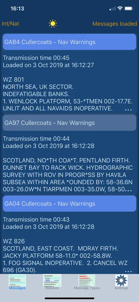 NASA Navtex Viewer