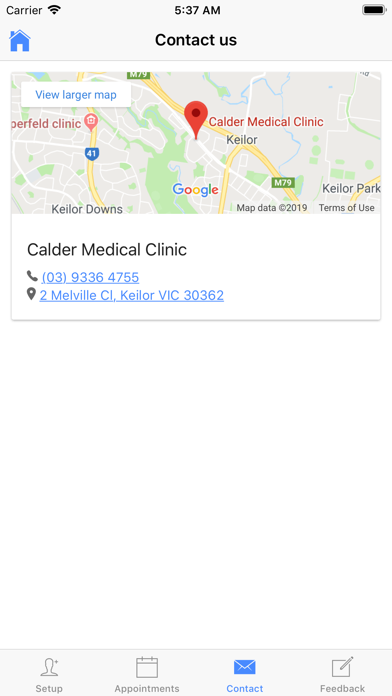 Calder Medical Clinic Screenshot
