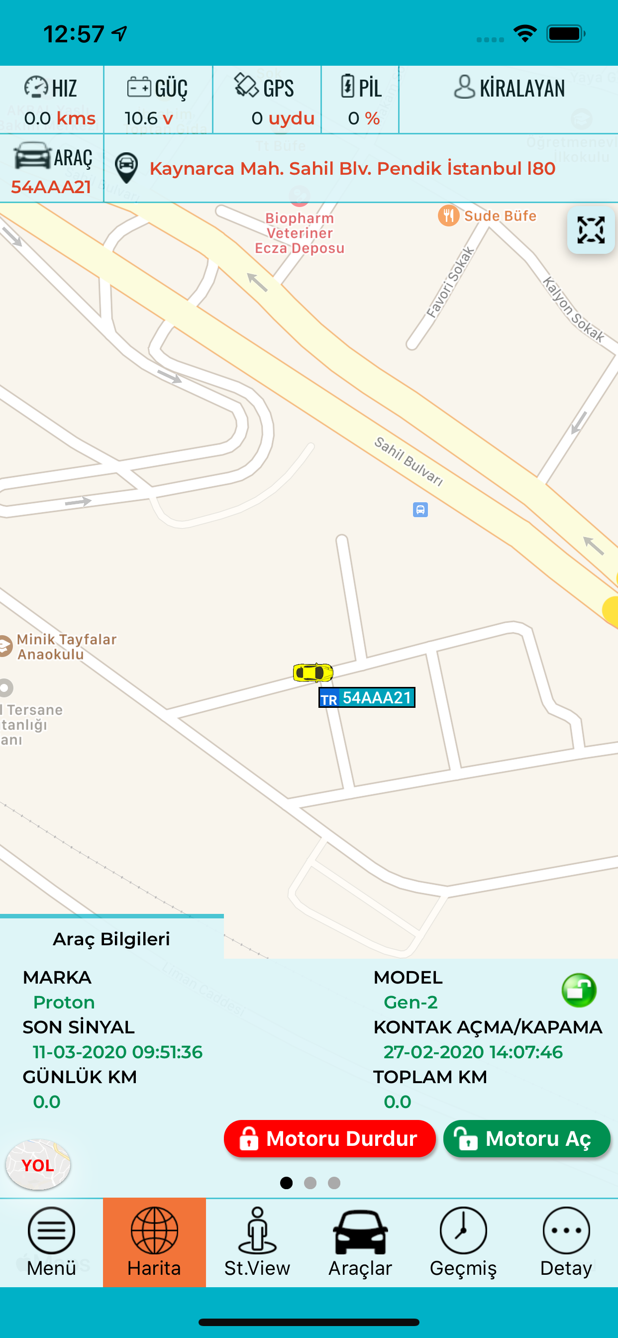 RentacarA Araç Takip