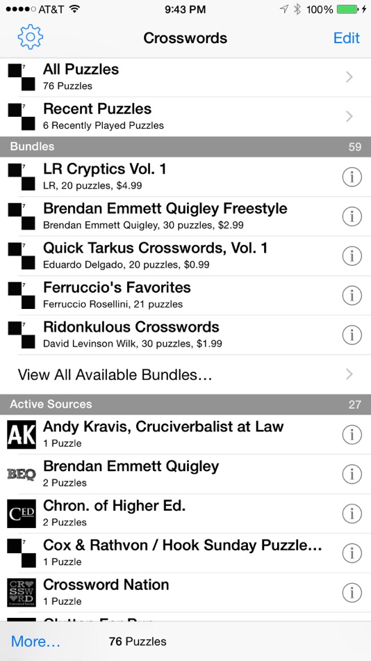 #5. Crosswords (iOS) 由: Stand Alone, Inc.