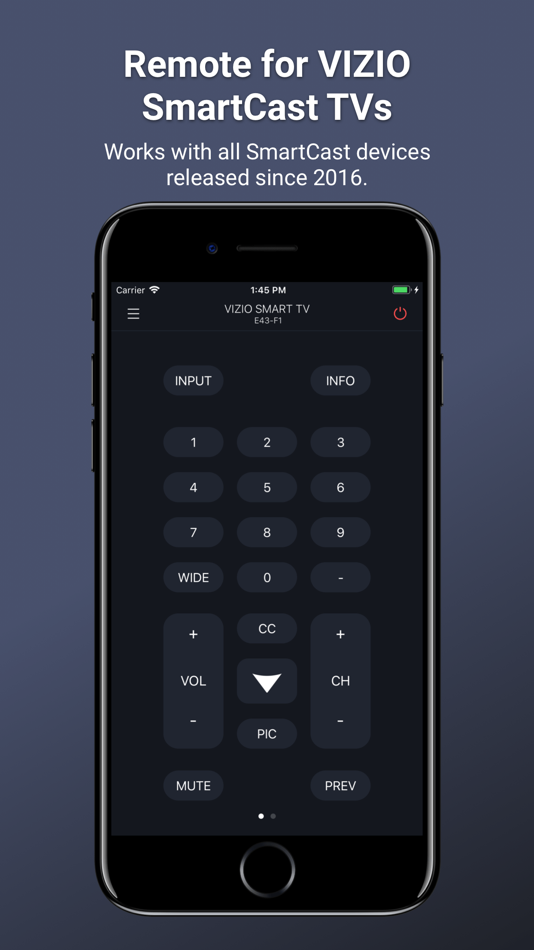 #1. Remote for Vizio · (iOS) By: Kraftwerk 9 Inc