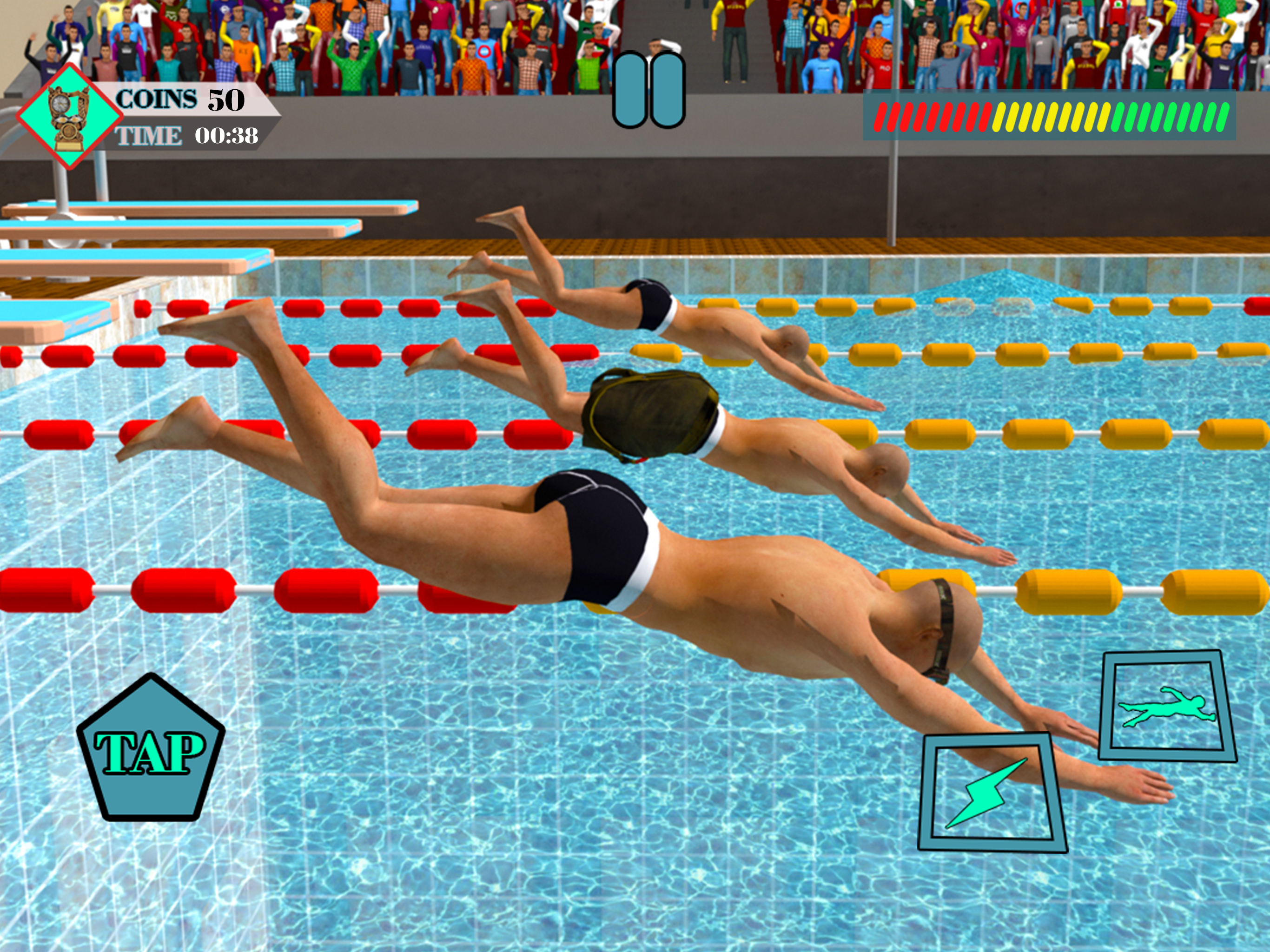 Real Summer Swimming Pool Race
