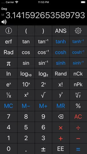 Scientific Calc screenshot 1