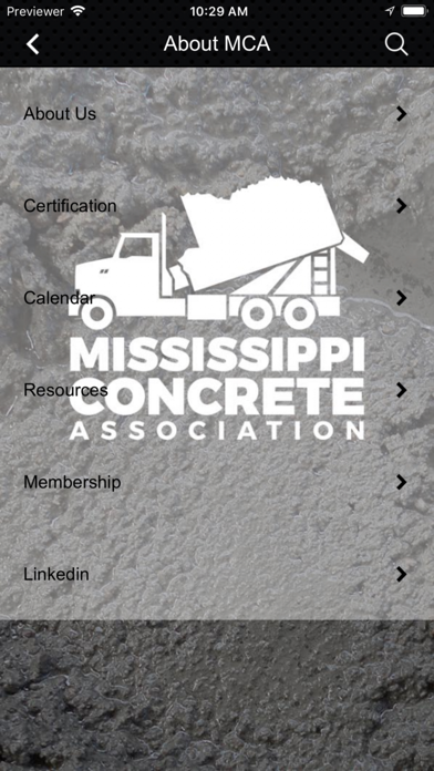 MS Concrete Association screenshot 2