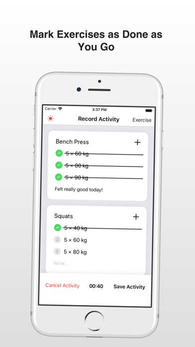 Screenshot #2 pour Ninjagains Workout Tracking