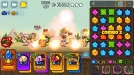 puzzle defense: match 3 battle iphone screenshot 2