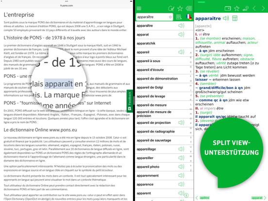 Wörterbuch Französisch iPad screenshot 4 - Reference app