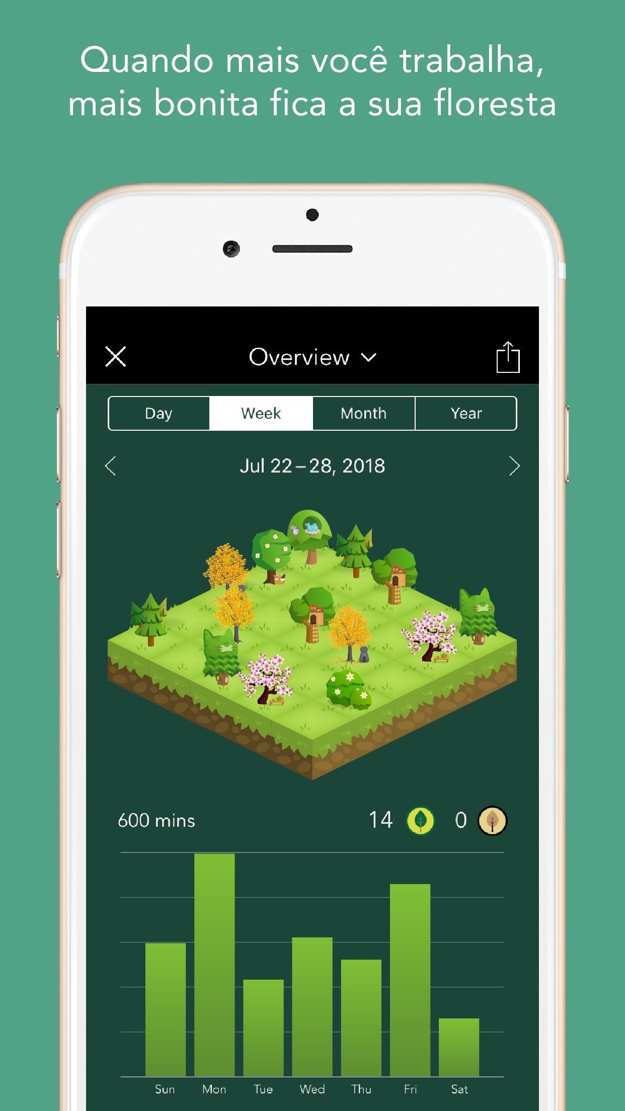 Screenshot do app Forest