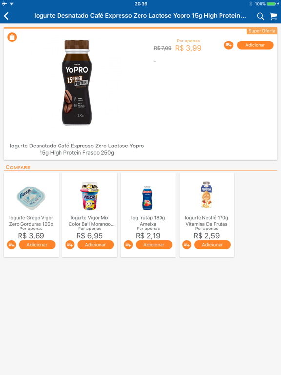PaguePouco Supermercado Online iPad screenshot