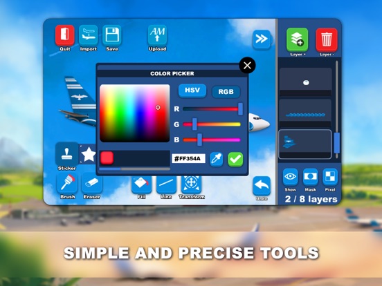 Airlines Painter iPad app afbeelding 2