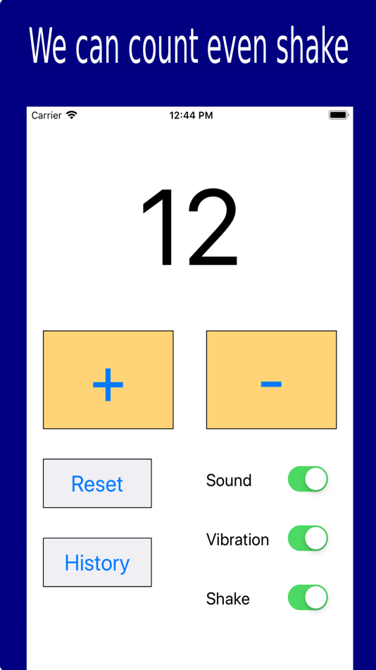 #1. Shake tally counter (iOS) 由: Hideshi Otsuru