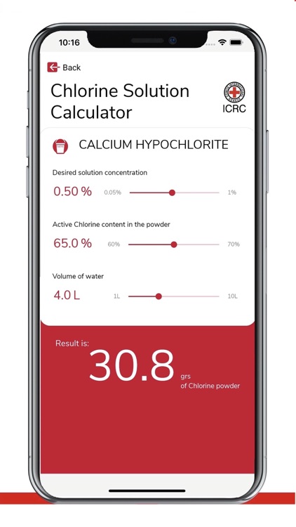 Chlorine solution calculator