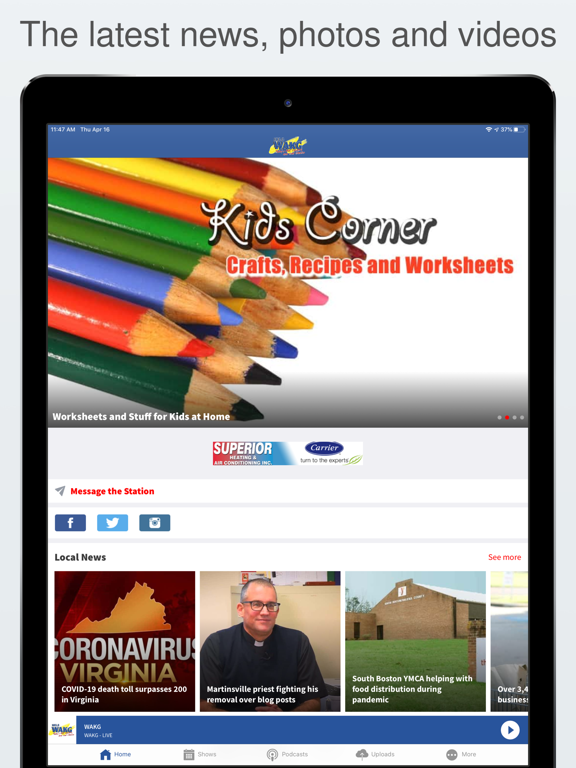 WAKG iPad screenshot 1 - Music app