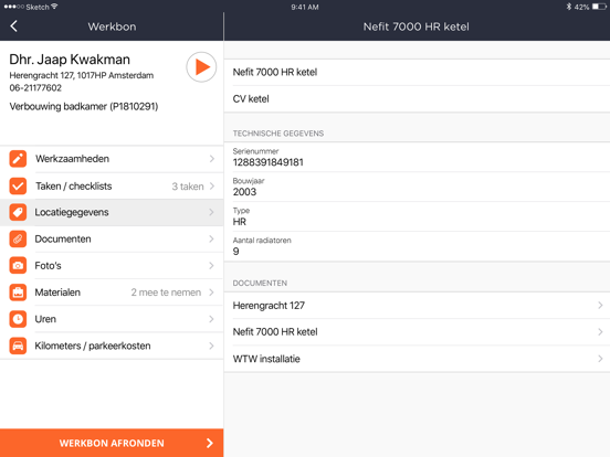 Crafter - Werkbon App iPad app afbeelding 8