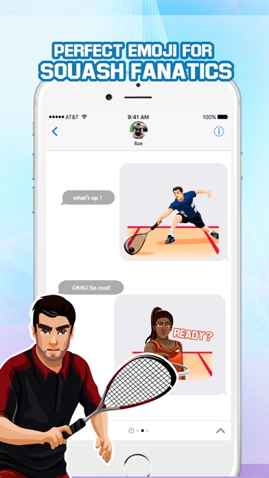 Screenshot #1 pour Sports Squash Emoji Keyboard