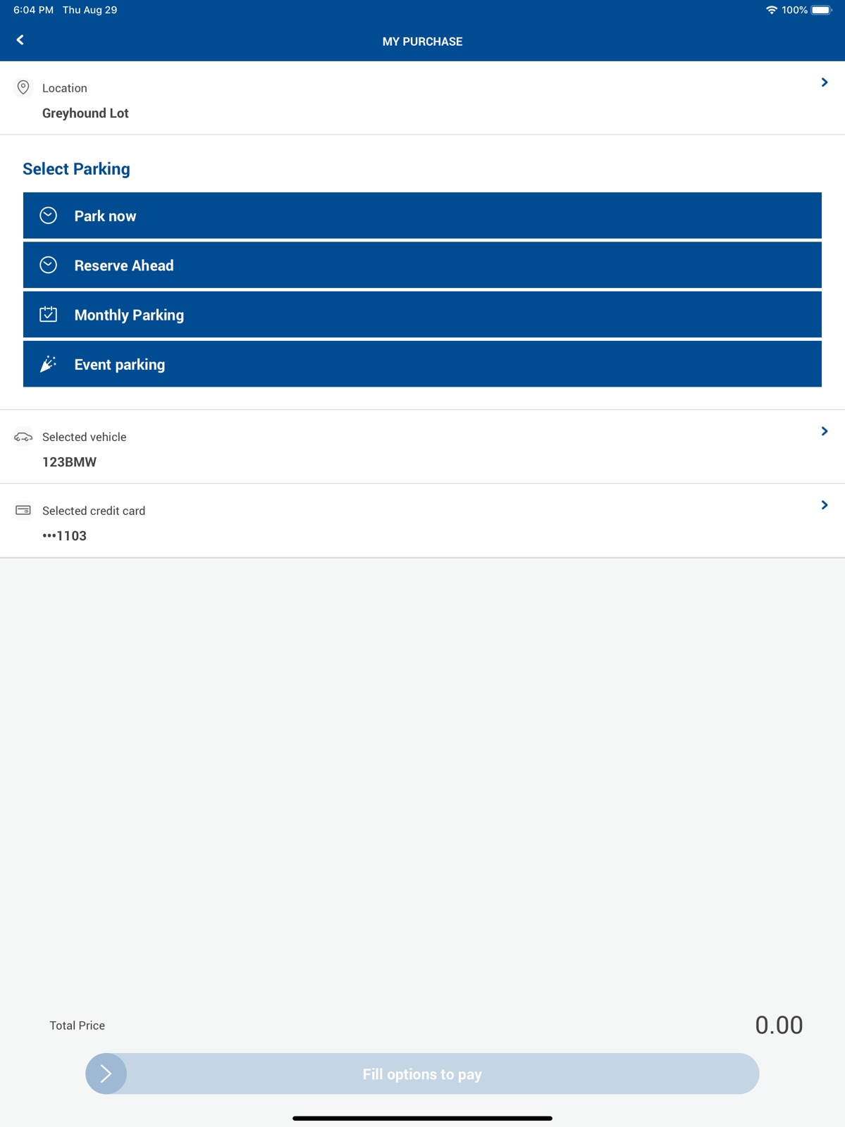 LAZ Parking ipad screenshot 4