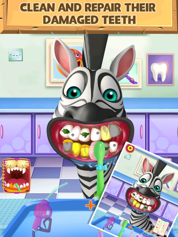 Crazy Animals Dentist Clinic! iPad screenshot