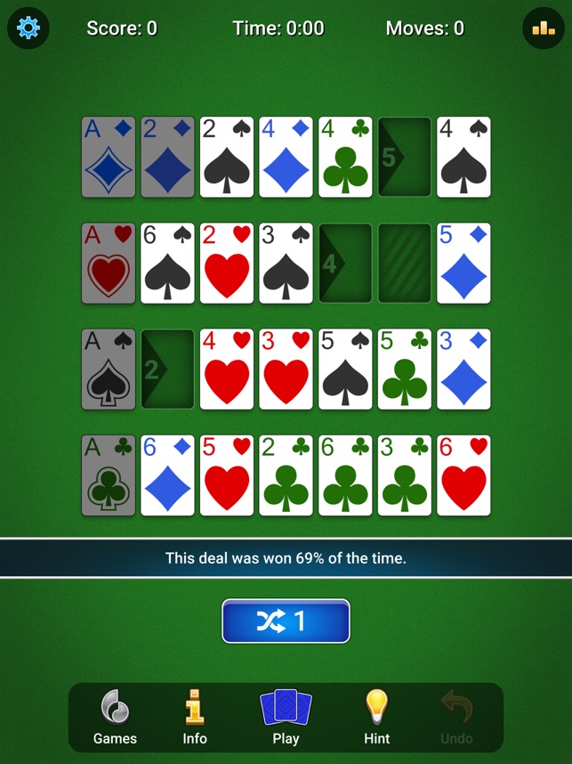 Addiction Solitaire (by MobilityWare) - free offline classic card