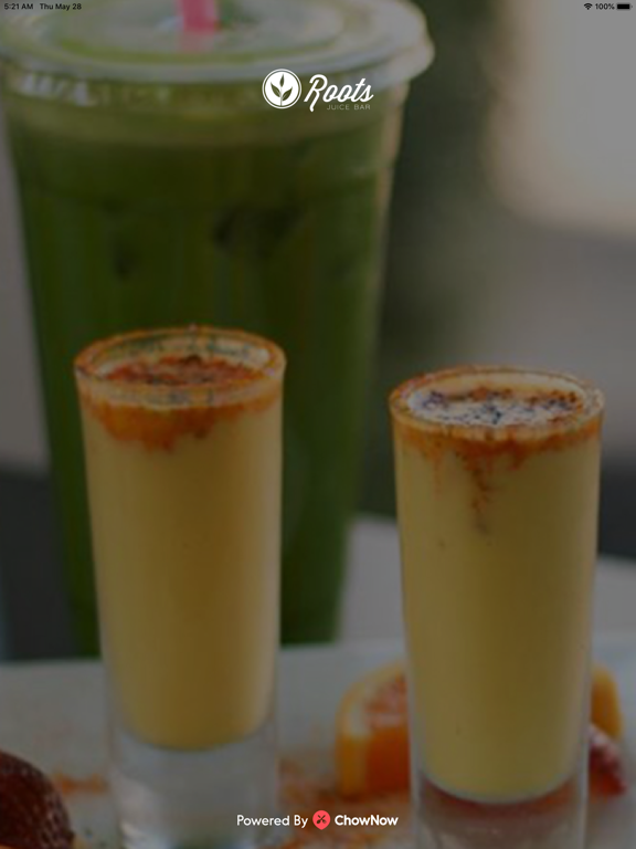 Roots Juice Bar iPad screenshot 1 - Food & Drink app