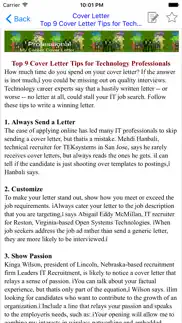 cover letter iphone screenshot 3