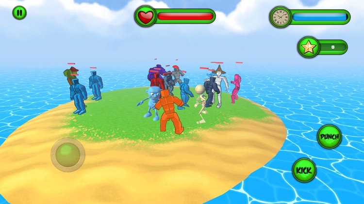 Flat Human Gangs Fall Fight