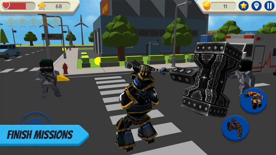 #1. Robot Hero: City Simulator 3D (iOS) 来自: Sergei Zykov