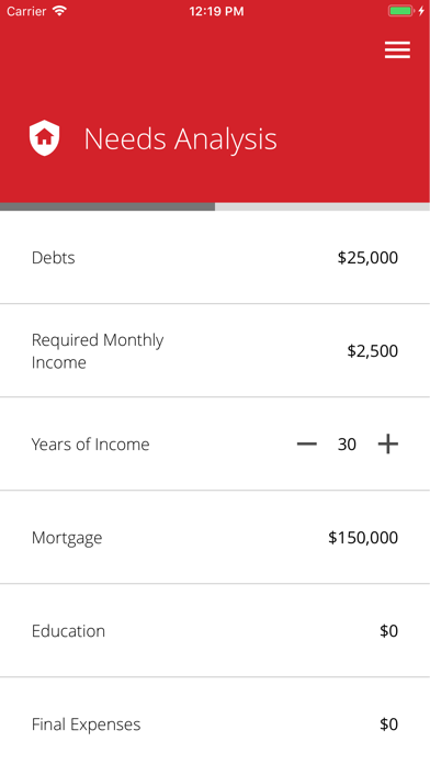 FLX Living Benefits Screenshot