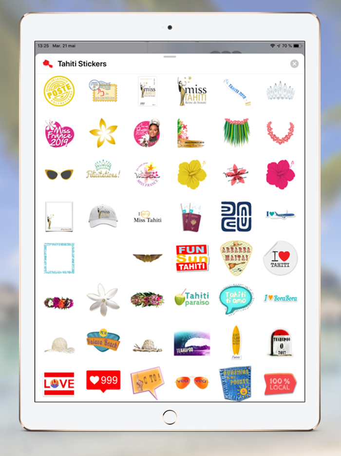 Tahiti Stickers for iMessage