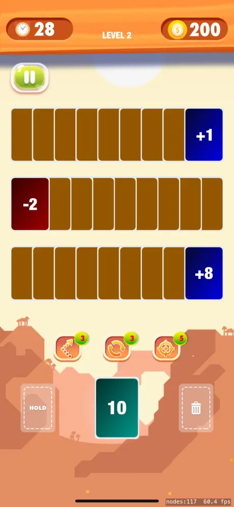 Super Solitaire 21 to Zero