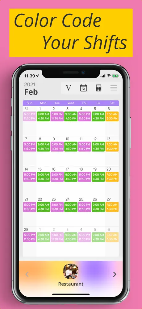 Shiftify - Shift Work Calendar