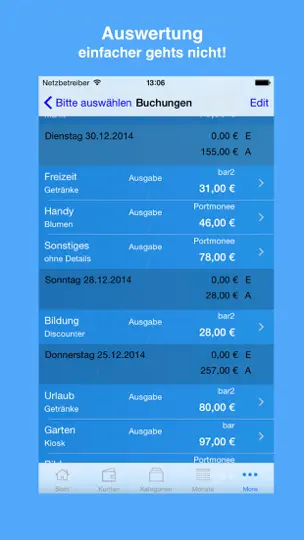 Screenshot von Haushaltsbuch To Go auf dem iPhone 4