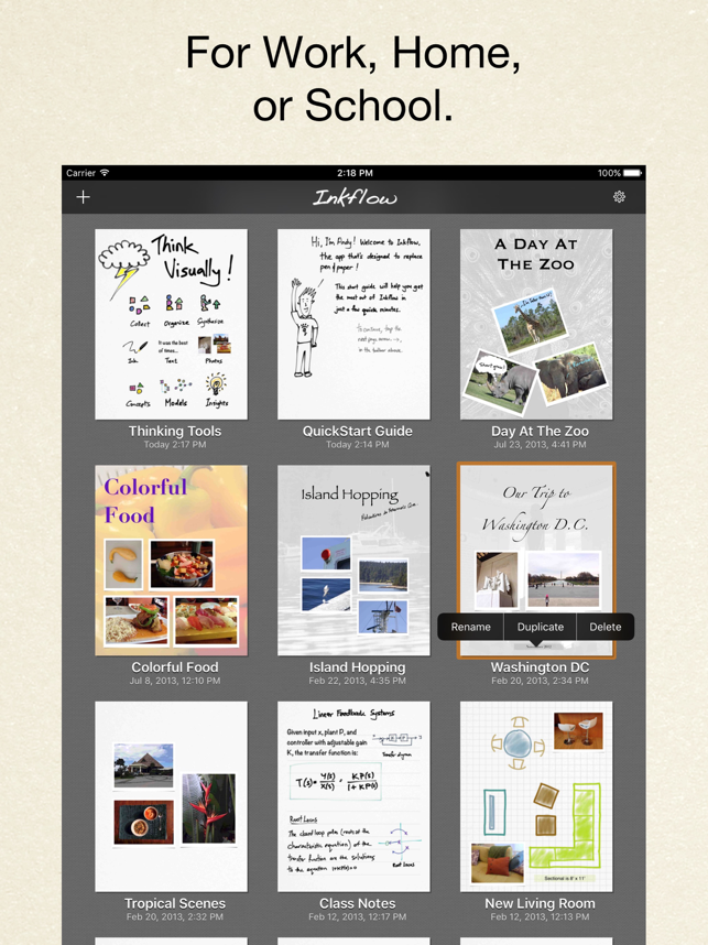 لقطة شاشة Inkflow Plus Visual Notebook