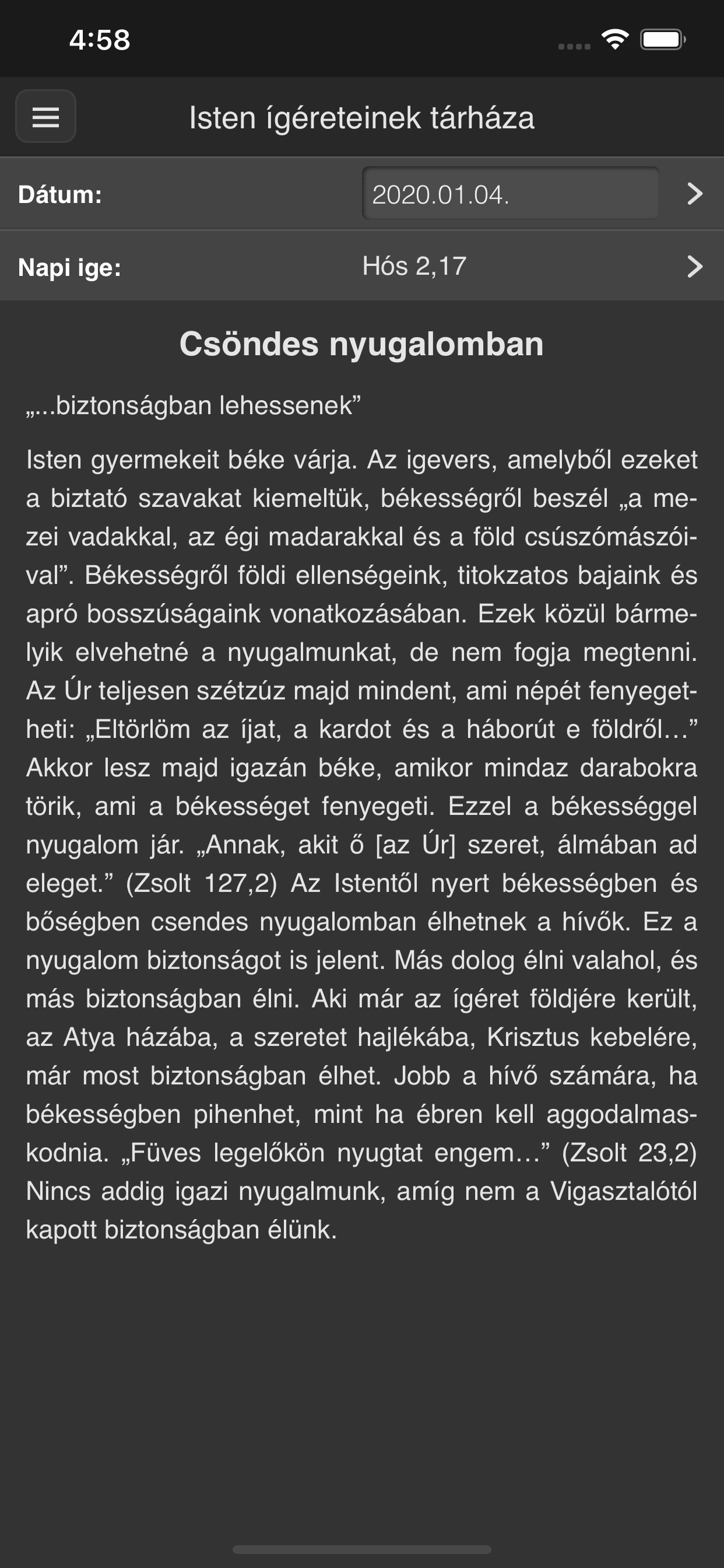 Isten ígéreteinek tárháza