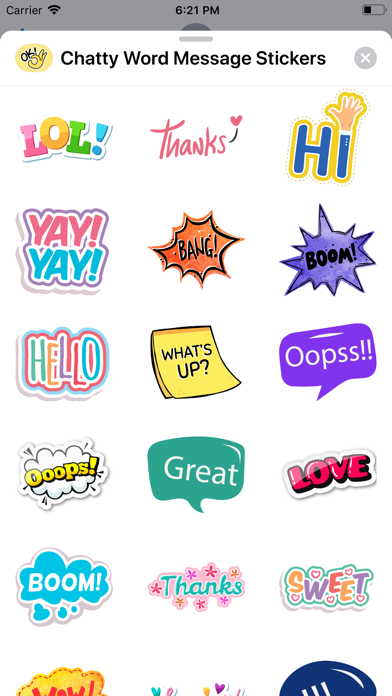 Chatty Word Message Stickers screenshot 3
