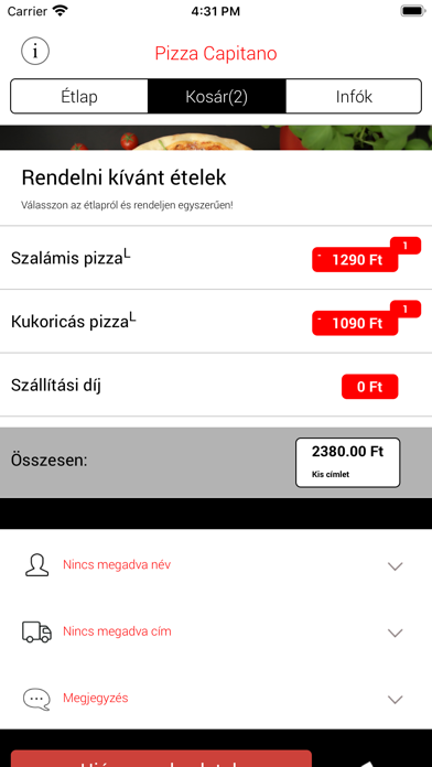 Screenshot #3 pour Pizza Capitano