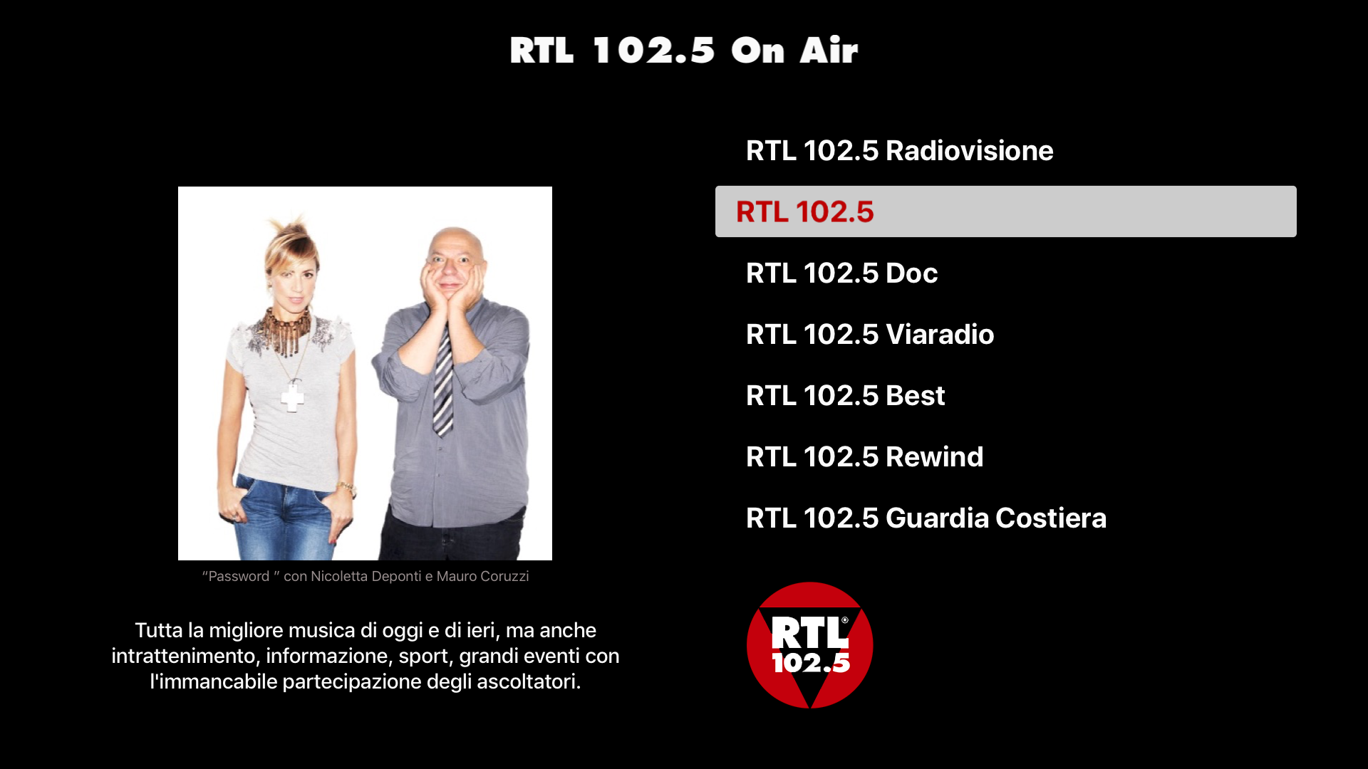 RTL 102.5 Radiovisione screenshot 2