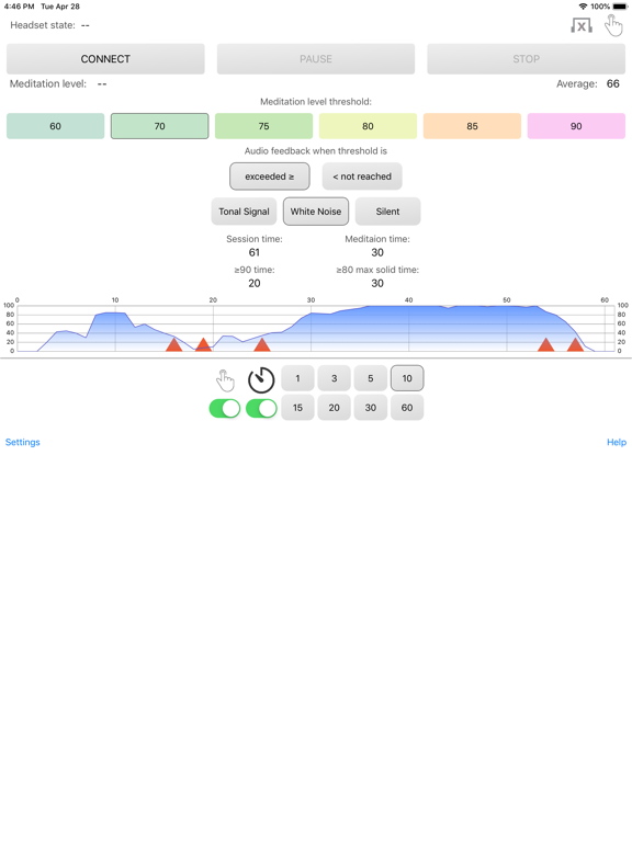 EEG Meditation iPad screenshot 1 - Productivity app