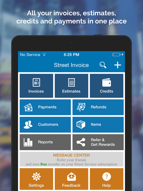 Street Invoice iPad screenshot 1 - Business app