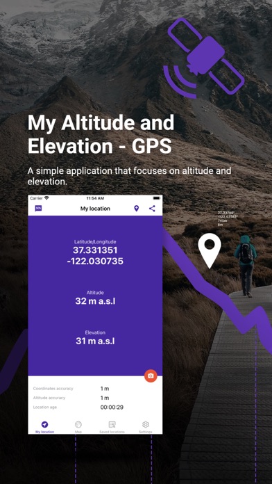 My Altitude and Elevation GPS Screenshot