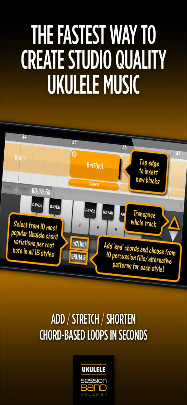 Screenshot #2 pour SessionBand Ukulele Band 1