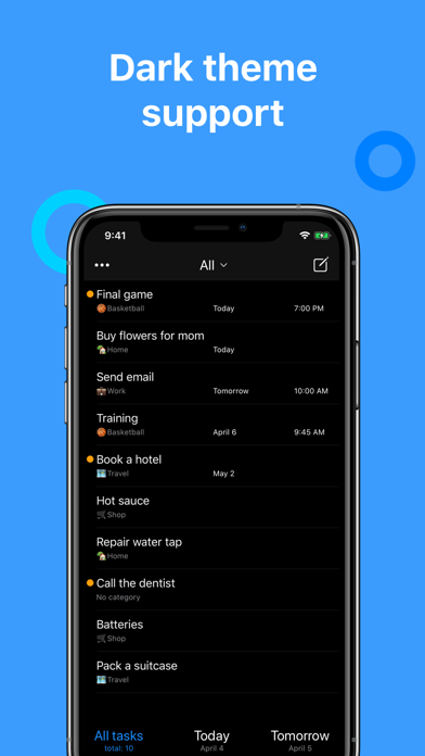Taskline - task manager, notes screenshot