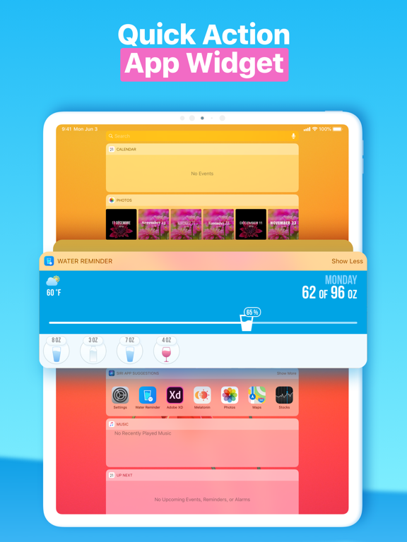 Water Reminder - Daily Tracker iPad screenshot 6 - Health & Fitness app