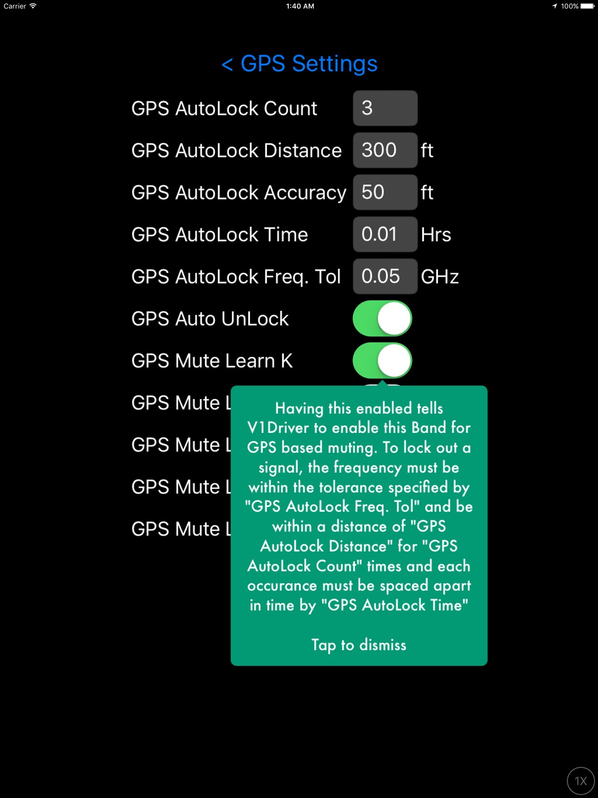 V1Driver ipad screenshot 1