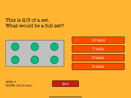 Fractions To Go iPad screenshot