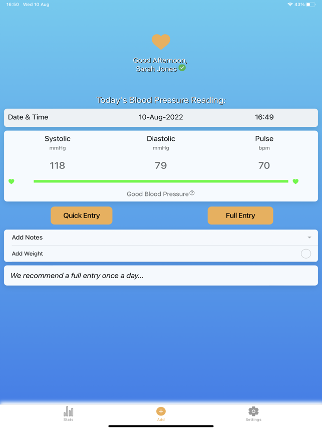 ‎Blood Pressure Monitor Pro Screenshot