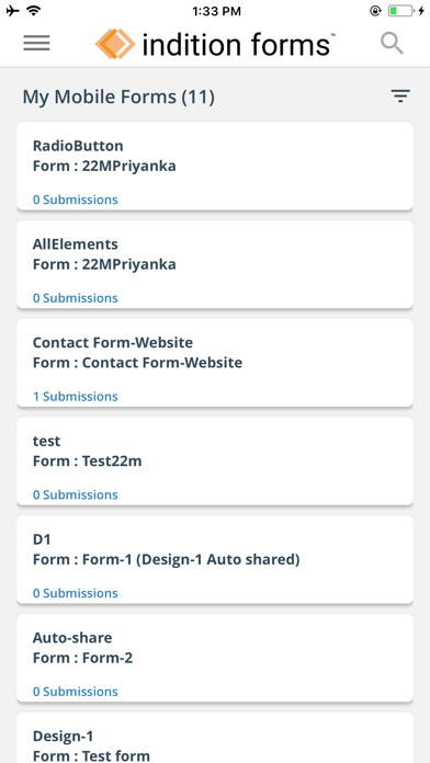 Indition Forms Screenshot