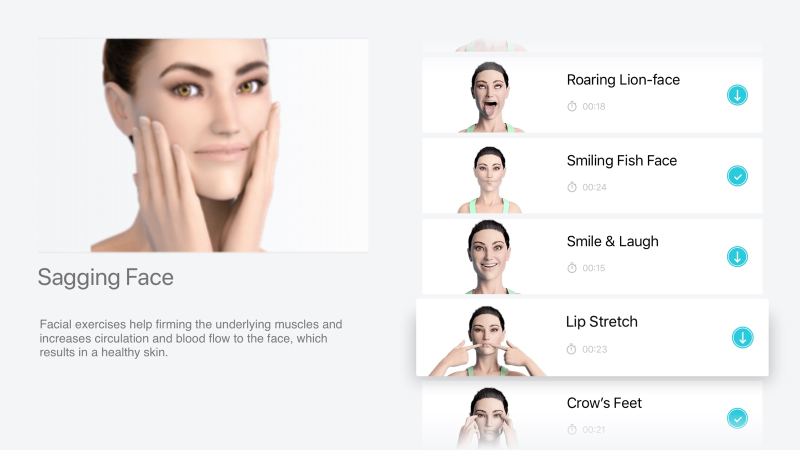 Facial Yoga Daily Face Workout apple_tv screenshot 3