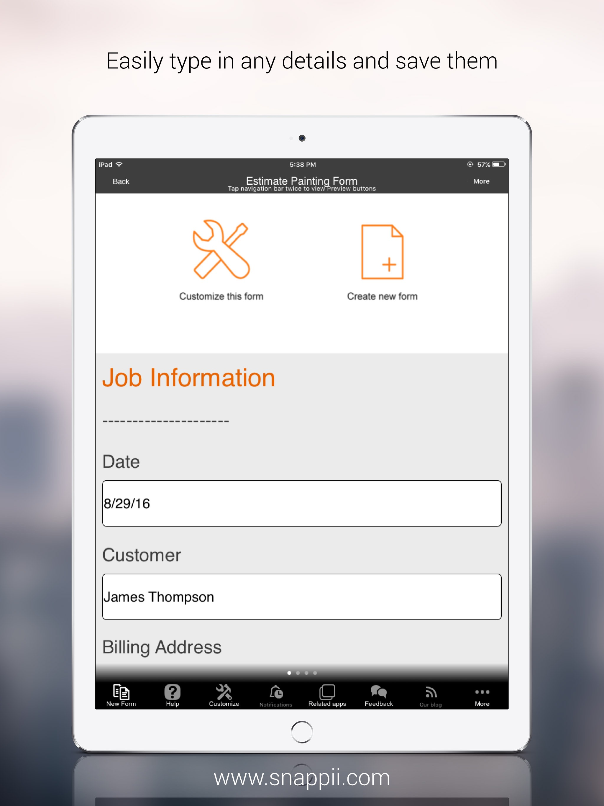 Estimate Painting Form App