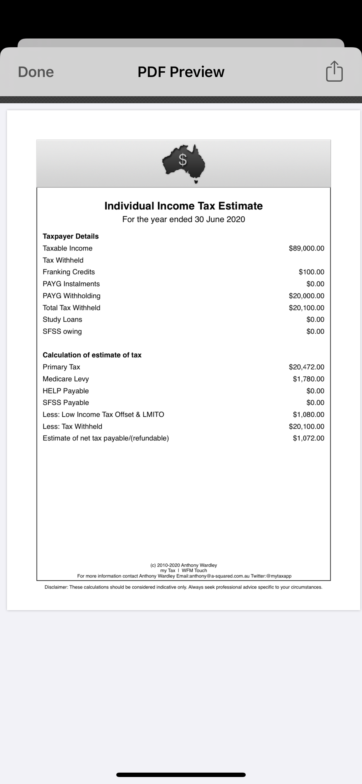 my Tax Calculator Australia screenshot 7