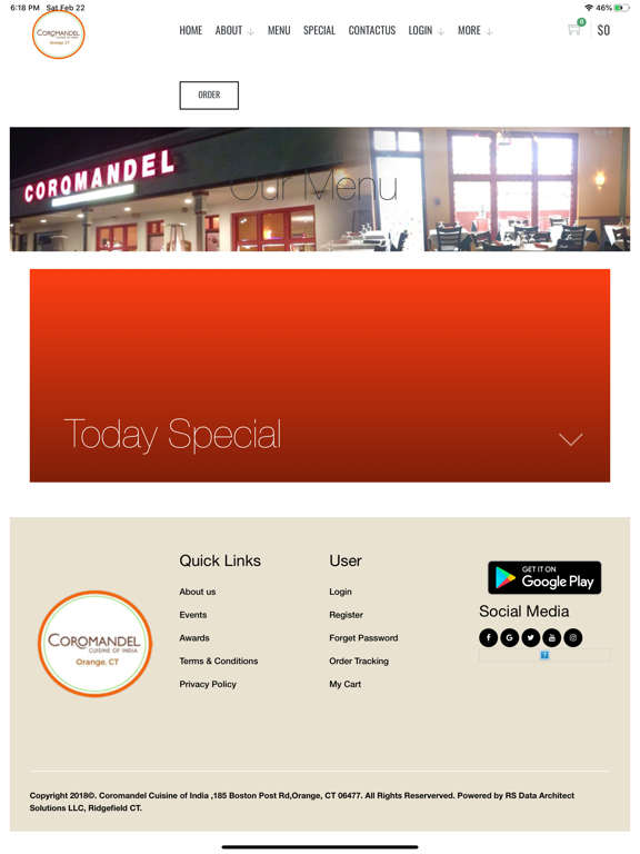 Screenshot #4 pour Coromandel Indian Cuisine